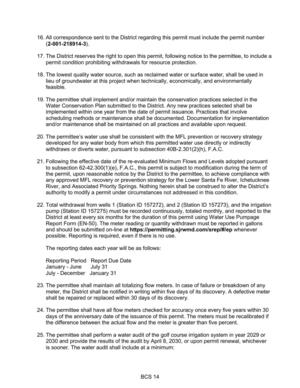 [17. The District reserves the right to open this permit, following notice to the permittee, to include a]