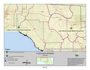 [Map: FY2024-2025 SPRINGS April 2025]