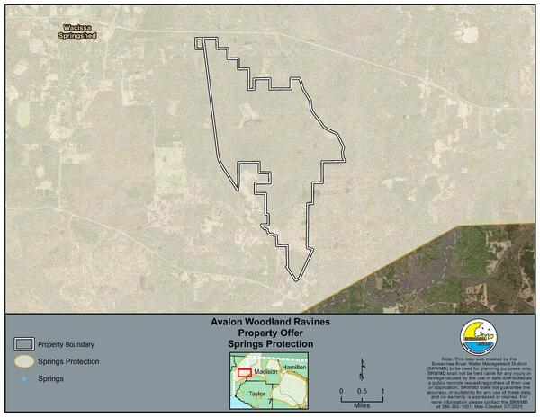 Map: Springs Protection, Avalon Woodland Ravines