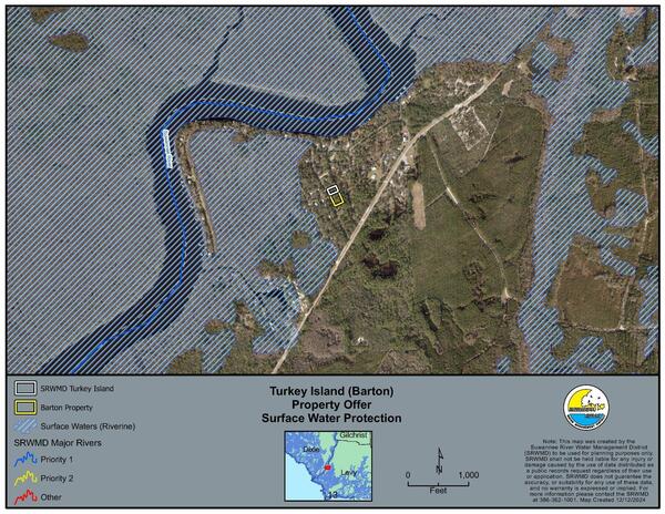 Map: Surface Water Protection, Turkey Island (Barton)