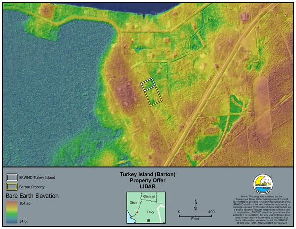 Map: LIDAR, Turkey Island (Barton)