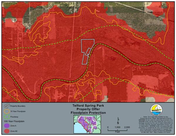 Map: Floodplain Protection, Telford Spring Park