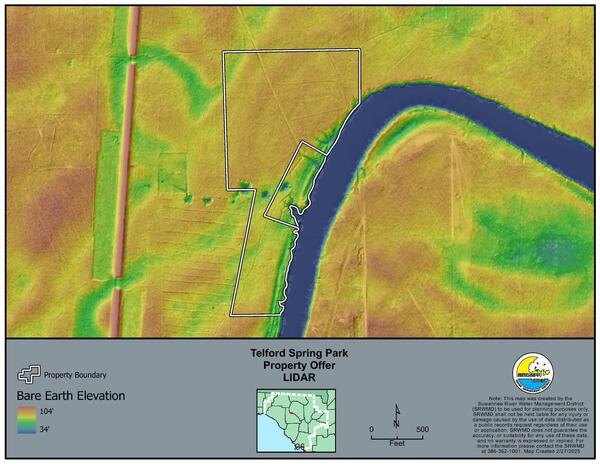 Map: LIDAR, Telford Spring Park