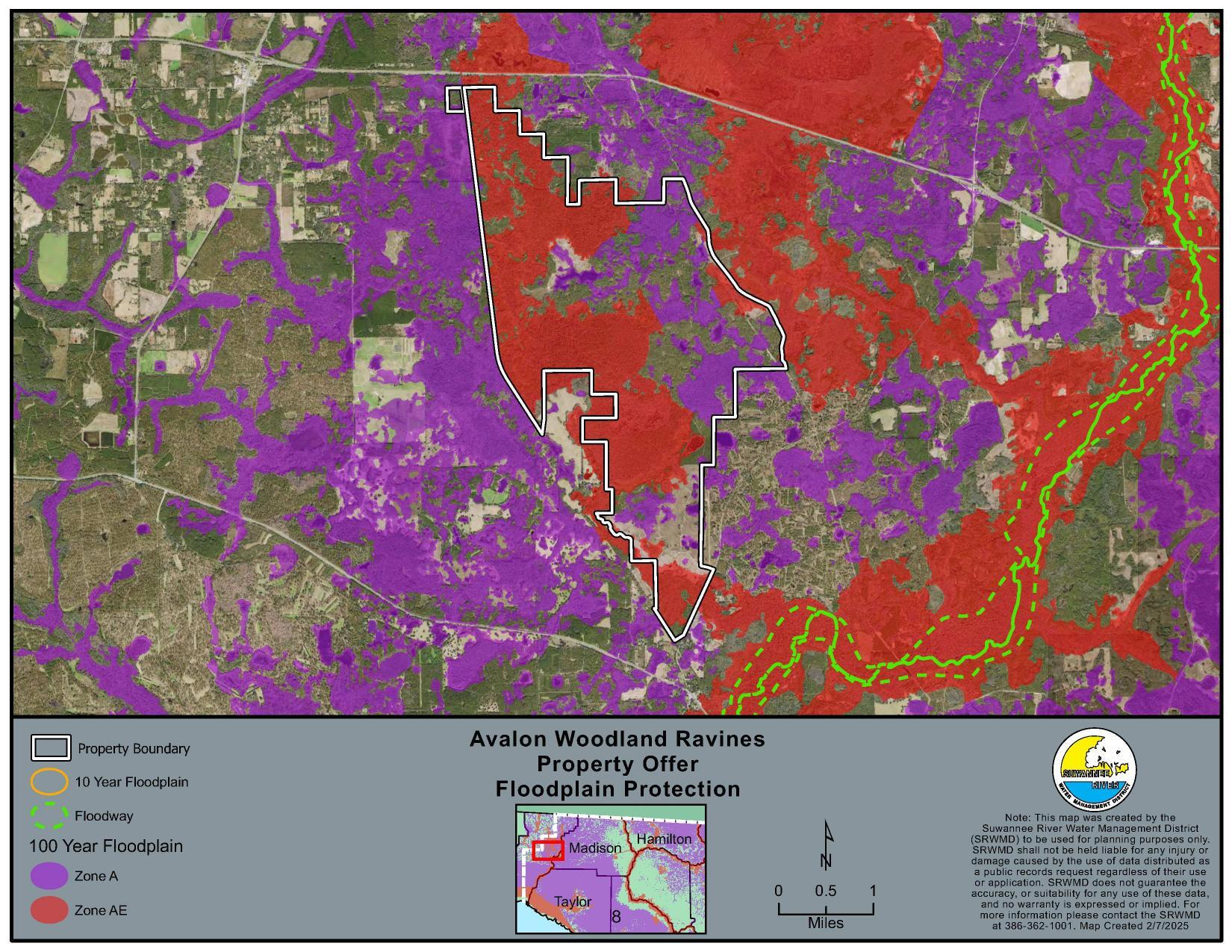 Map: Floodplain Protection, Avalon Woodland Ravines