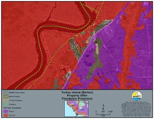 [Map: Floodplains Protection, Turkey Island (Barton)]
