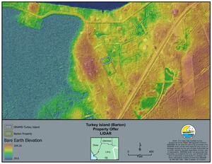 [Map: LIDAR, Turkey Island (Barton)]