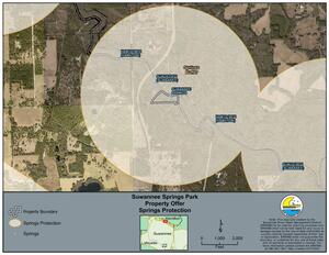 [Map: Springs Protection, Suwannee Springs Park]