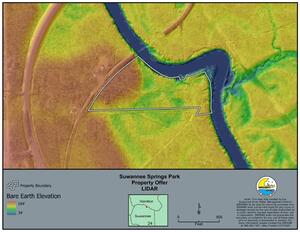 [Map: LIDAR, Suwannee Springs Park]