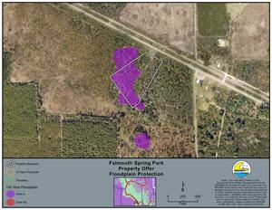[Map: Floodplain Protection, Falmouth Spring Park]