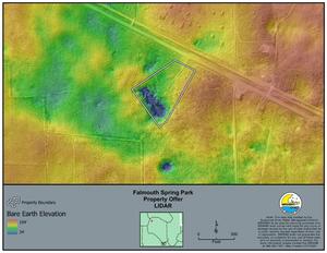 [Map: LIDAR, Falmouth Spring Park]