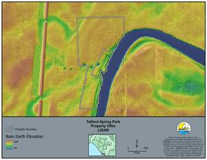 [Map: LIDAR, Telford Spring Park]