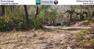 [Placing Signage, Withlacoochee River, Troupville to midpoint, April 9, 2025]
