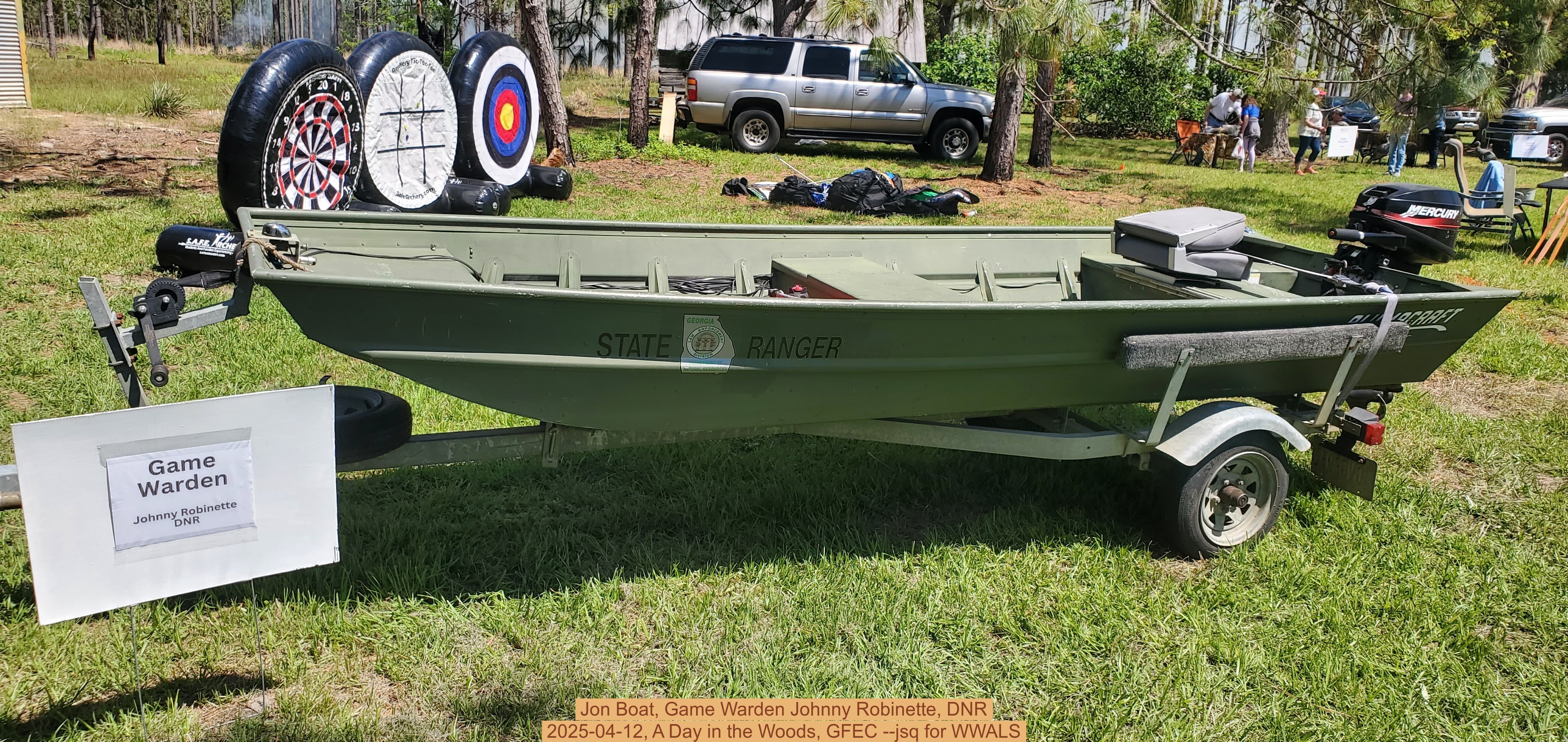 Jon Boat, Game Warden Johnny Robinette, DNR, 2025-04-12, A Day in the Woods, GFEC --jsq for WWALS