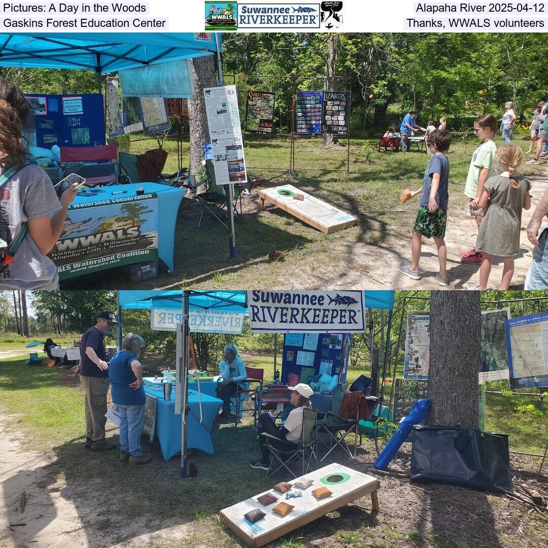 Pictures: A Day in the Woods, Alapaha River 2025-04-12, Gaskins Forest Education Center, Thanks, WWALS volunteers