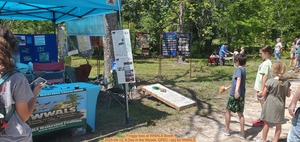 [Froggy toss at WWALS Booth, 2025-04-12, A Day in the Woods, GFEC --jsq for WWALS]