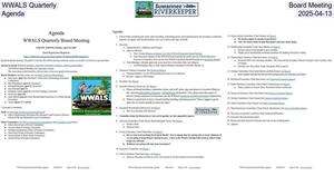 [WWALS Quarterly Board Meeting Agenda, 2025-04-13]