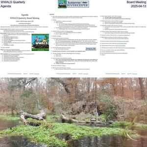 [WWALS Quarterly Board Meeting Agenda, 2025-04-13]
