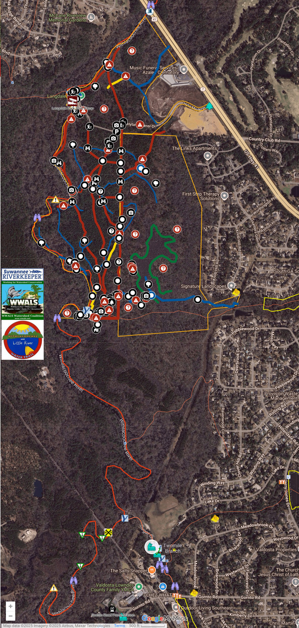 [Map: Langdale Park to Sugar Creek --WLRWT 2025-04-21]
