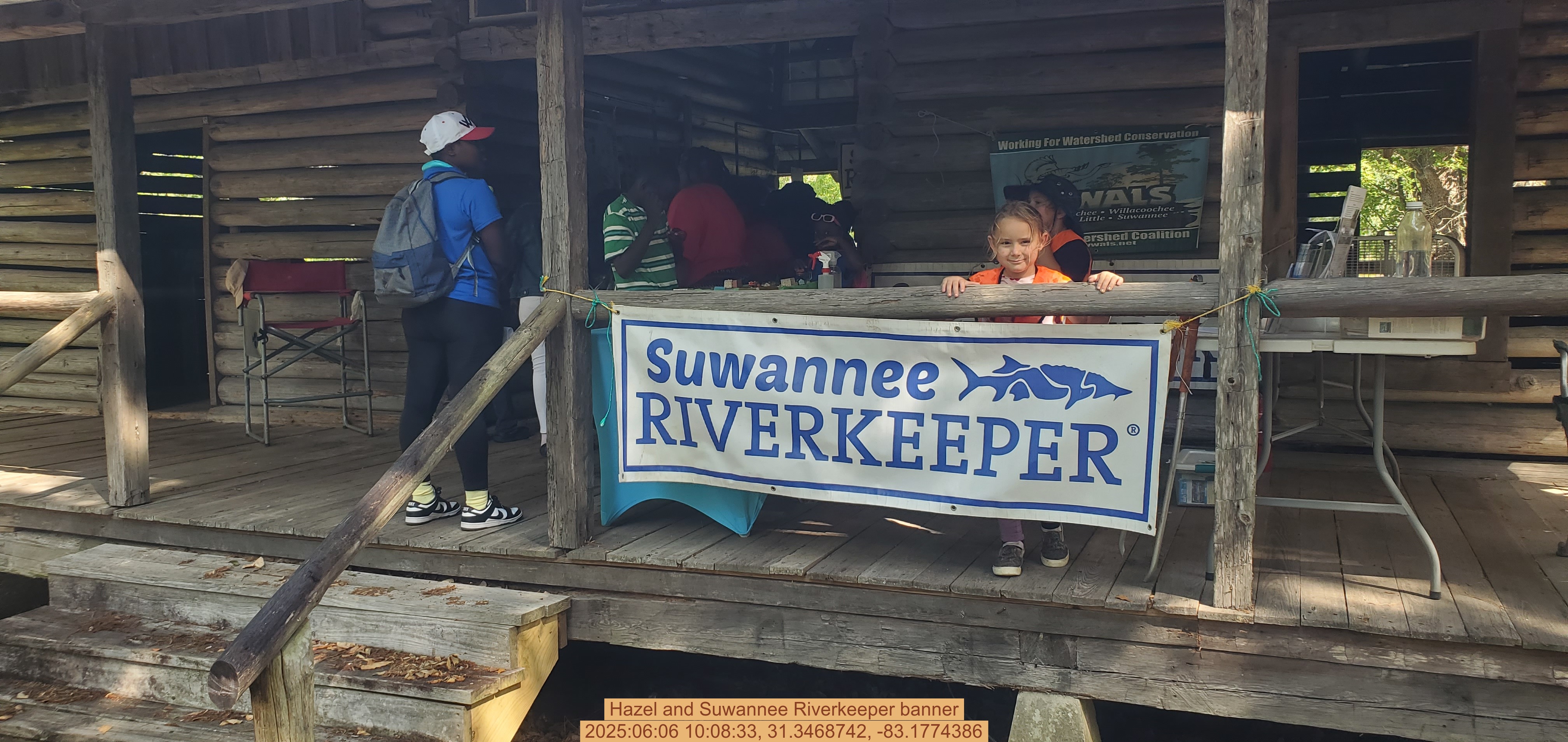 Hazel and Suwannee Riverkeeper banner, 2025:06:06 10:08:33, 31.3468742, -83.1774386