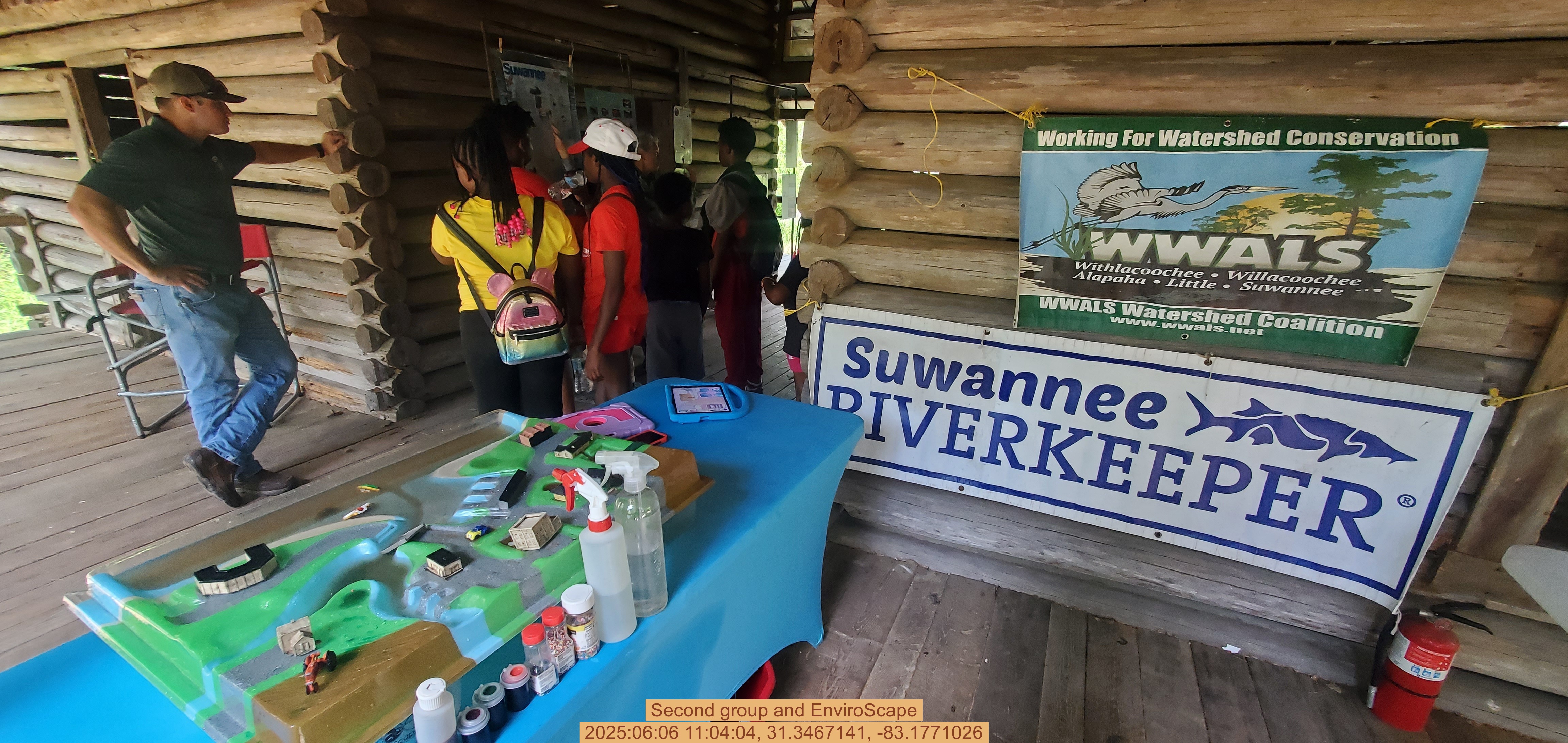 Second group and EnviroScape, 2025:06:06 11:04:04, 31.3467141, -83.1771026