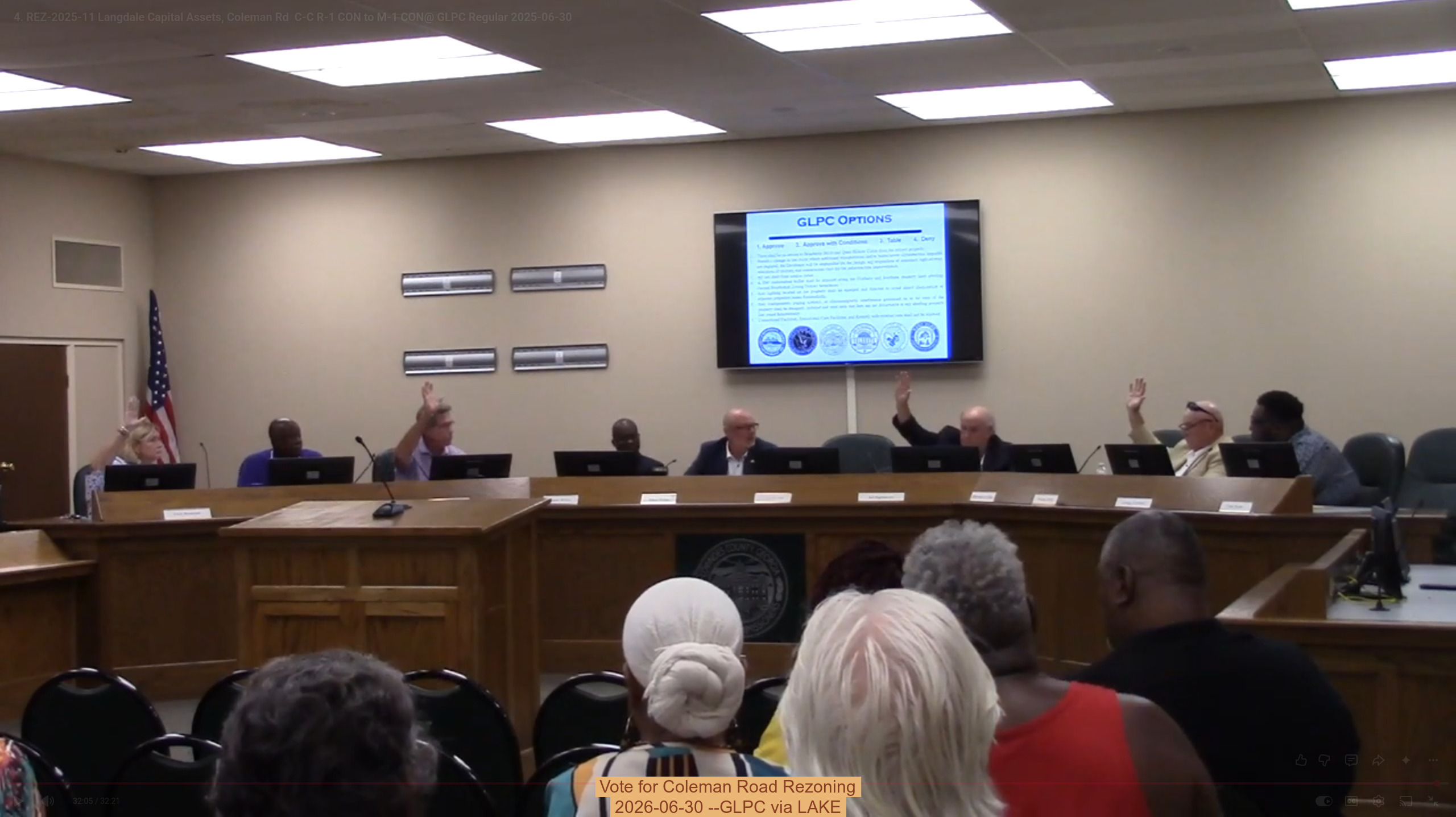 Vote for Coleman Road Rezoning 2026-06-30 --GLPC via LAKE
