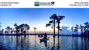 [Full Buck Moon Paddle, Banks Lake NWR, Lakeland, GA, Thursday, July 10, 2025]