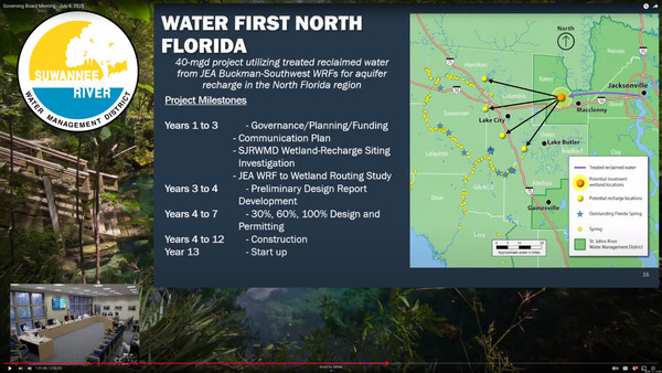 [Map: Water First North Florida, 2025-07-08 --SRWMD]