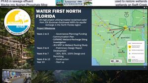[PFAS in sewage effluent used to restore wetlands, Maybe into Nutrien Phosphate Mine wetlands on Swift Creek]