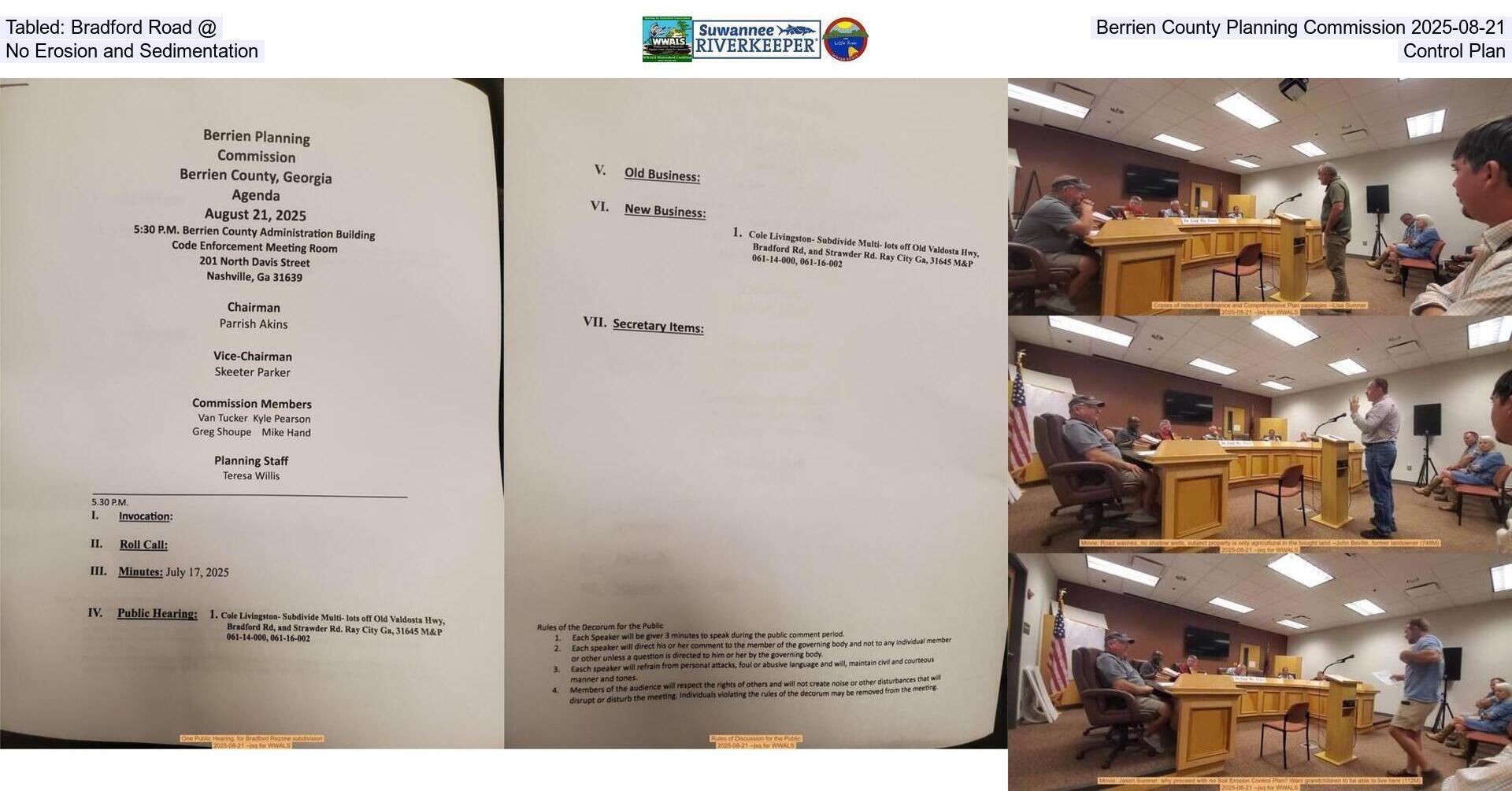 Tabled: Bradford Road @ Berrien County Planning Commission 2025-08-21, No Erosion and Sedimentation Control Plan