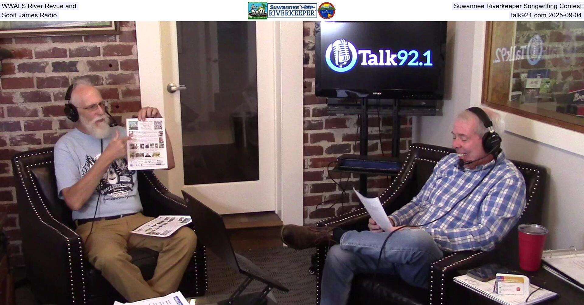 [WWALS River Revue and Suwannee Riverkeeper Songwriting Contest, Scott James Radio, talk921.com 2025-09-04]