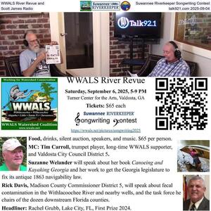 [WWALS River Revue and Suwannee Riverkeeper Songwriting Contest, Scott James Radio, talk921.com 2025-09-04]