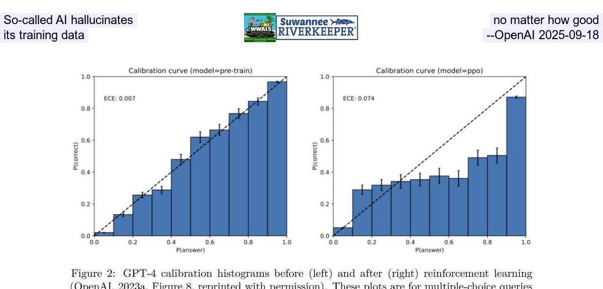 So-called AI hallucinates, no matter how good its training data --OpenAI 2025-09-18
