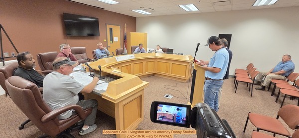 Applicant Cole Livingston and his attorney Danny Studstill, 2025-10-16 --jsq for WWALS