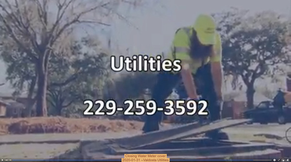 Closing Water Meter cover, 2020-01-31 --Valdosta Utilities