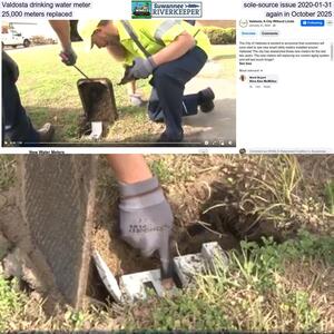 [Valdosta drinking water meter sole-source issue 2020-01-31, 25,000 meters replaced again in October 2025]