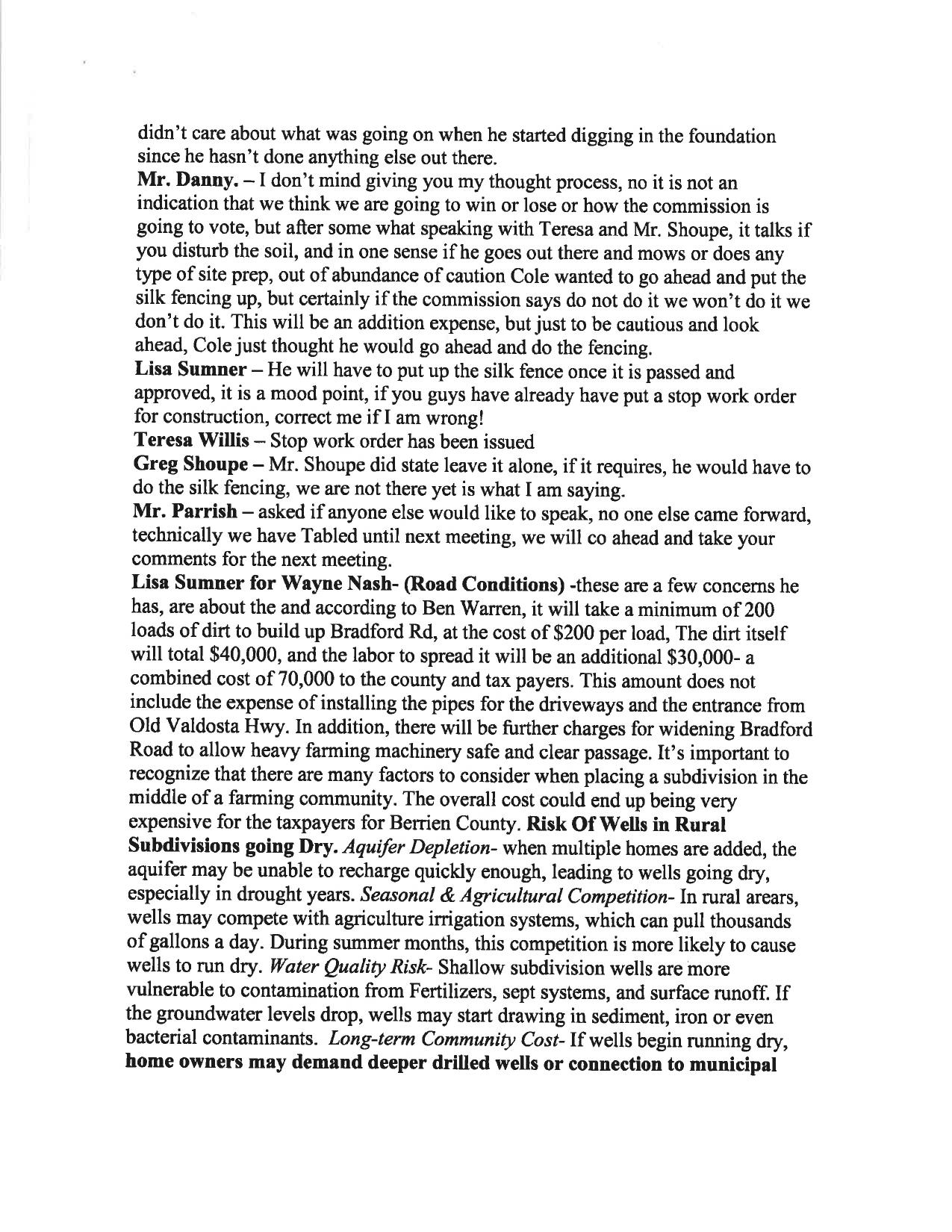 Mr. Danny, Lisa Sumner, Teresa Willis, Greg Shoupe, Mr. Parrish, Wayne Nash, 2025-09-18 --Berrien County Planning Commission