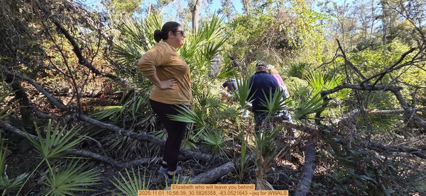 Elizabeth who will leave you behind, 2025:11:01 10:56:39, 30.5828358, -83.0521643 --jsq for WWALS