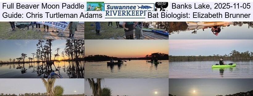 Full Beaver Moon Paddle, Banks Lake, 2025-11-05, Guide: Chris Turtleman Adams, Bat Biologist: Elizabeth Brunner