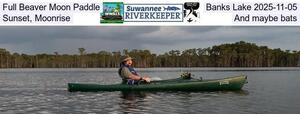 [Full Beaver Moon Paddle, Banks Lake 2025-11-05, Sunset, Moonrise, and maybe bats]