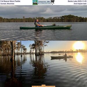 [Full Beaver Moon Paddle, Banks Lake 2025-11-05, Sunset, Moonrise, and maybe bats]