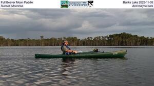 [Full Beaver Moon Paddle, Banks Lake 2025-11-05, Sunset, Moonrise, and maybe bats]