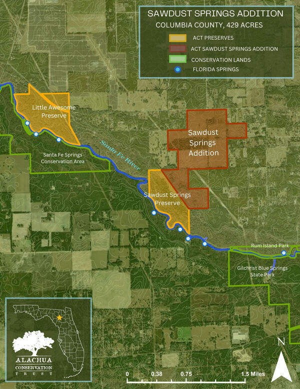 [Map: Sawdust Springs Addition, 2025-11-10 --Alachua Conservation Trust]