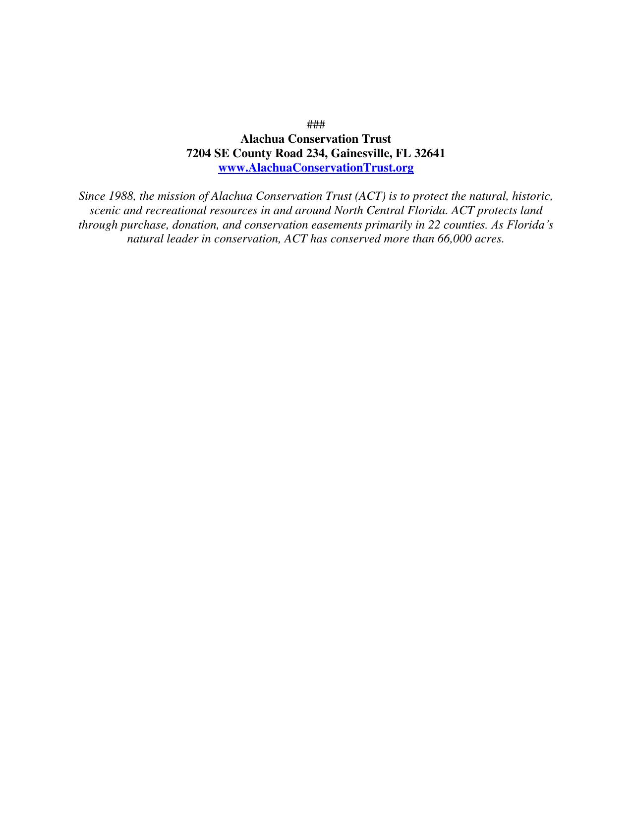 Alachua Conservation Trust