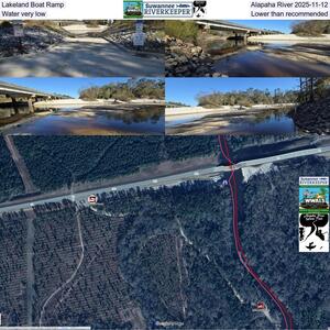 [Lakeland Boat Ramp, Alapaha River 2025-11-12, Water very low, Lower than recommended]