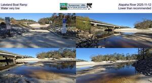 [Lakeland Boat Ramp, Alapaha River 2025-11-12, Water very low, Lower than recommended]