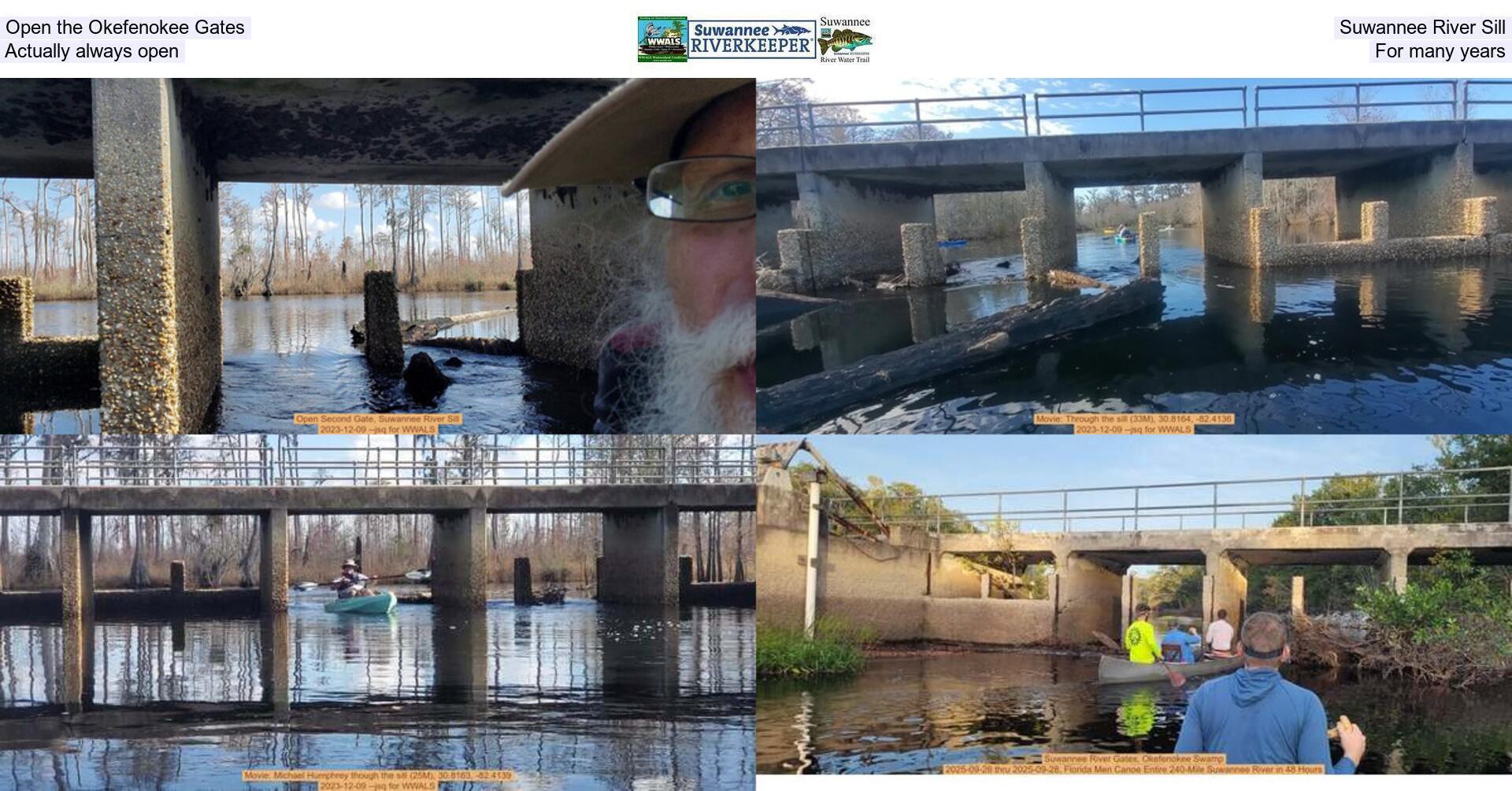 Open the Okefenokee Gates, Suwannee River Sill, Actually always open, For many years