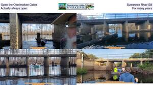 [Open the Okefenokee Gates, Suwannee River Sill, Actually always open, For many years]