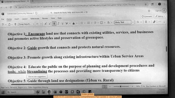 Guide growth, 2025-11-17, Lowndes County Comprehensive Plan Update 2 --jsq for LAKE