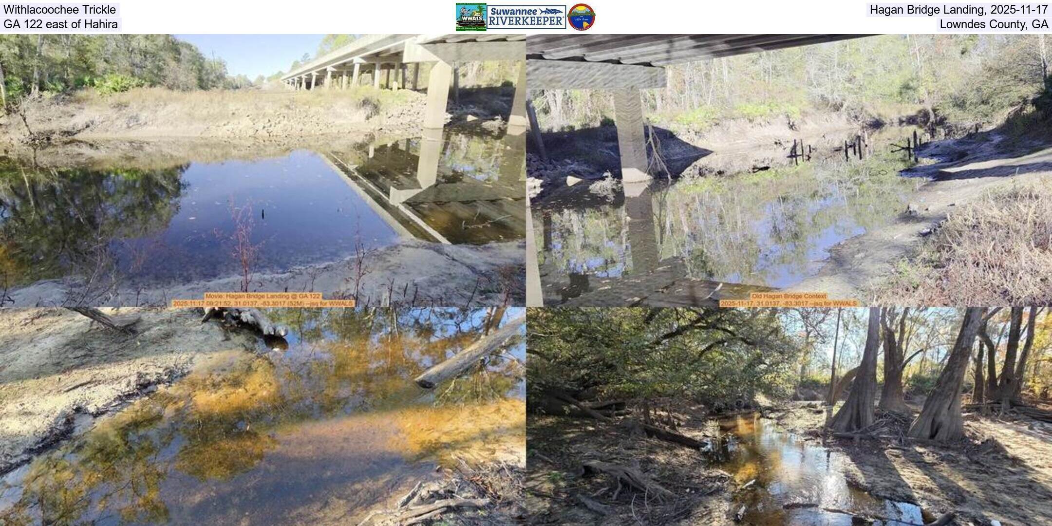 Withlacoochee Trickle, Hagan Bridge Landing, 2025-11-17, GA 122 east of Hahira, Lowndes County, GA