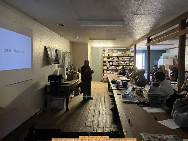 Heather Brasell and students, 2025:11:21 09:43:24, 31.3452889, -83.1771472 --Gretchen Quarterman for WWALS